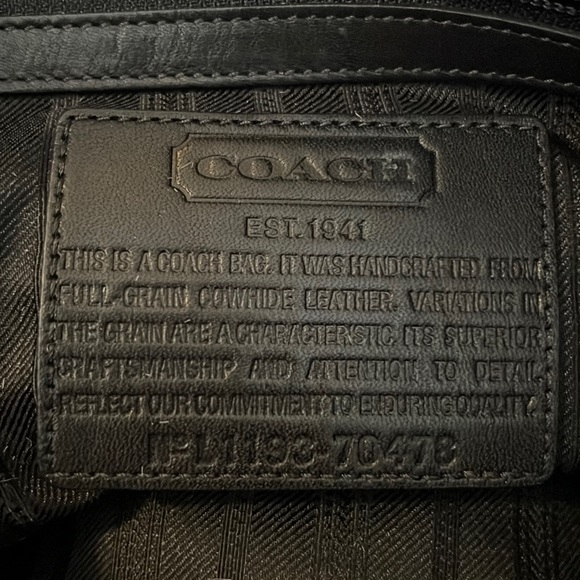 Vintage Coach briefcase messenger bag black with original paperwork receipt - Picture 7 of 16